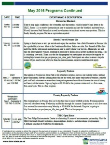 May TREC programs pg 2